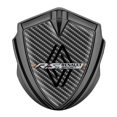Renault R.S. Emblem Aufkleber Autozubehor Graphit Tonfarbe Dunkles Carbon Design