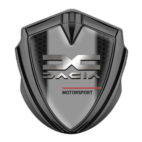 Dacia Emblem Aufkleber Autozubehor Graphit Tonfarbe Dunkles Gitter mit Motorsport Logo Motiv