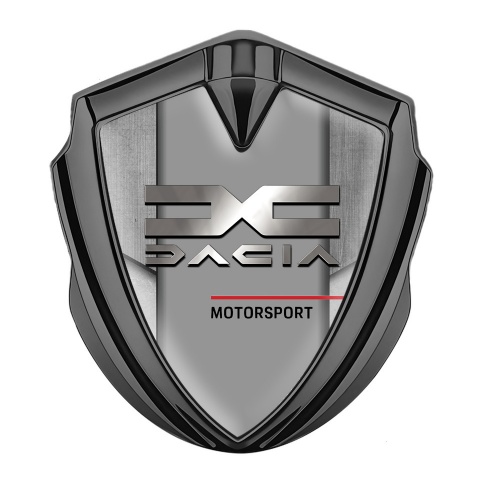 Dacia Emblem Abzeichen Graphit Tonfarbe Steinmotiv Basis mit Metall logo Stil