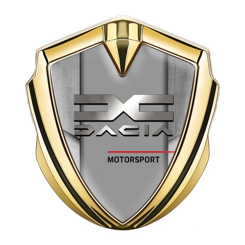 Dacia Emblem Abzeichen Goldtonfarbe Steinmotiv Basis mit Metall logo Stil