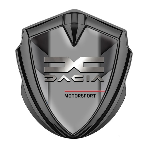 Dacia Emblem Auto Zeichen Graphit Tonfarbe Grau V Form Elemente und Grau Logo Panel