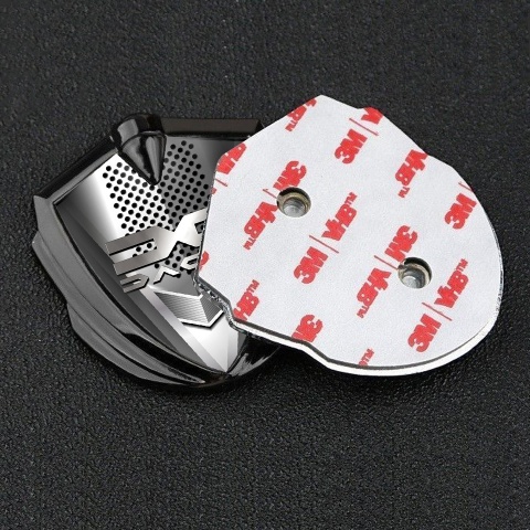 Dacia Emblem Abzeichen selbstklebend Graphit Tonfarbe Reibe Effekt mit Metall logo Design