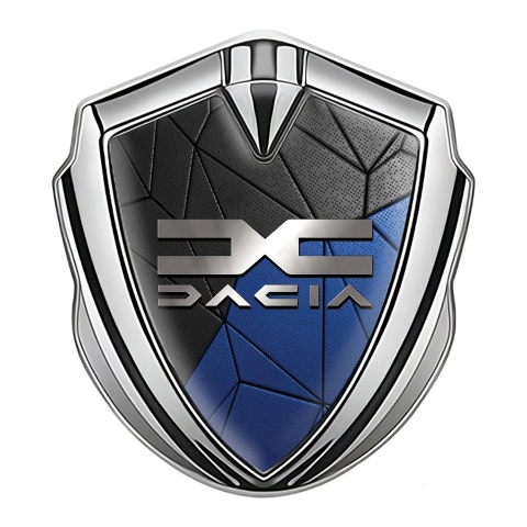 Dacia Emblem Aufkleber Autozubehor Silbertonfarbe Schwarz Blau Mozaik mit Metall Logo