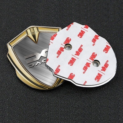 Dacia Selbstklebendes Metallaufkleber Emblem Goldtonfarbe Poliertes Aluminium Effekt