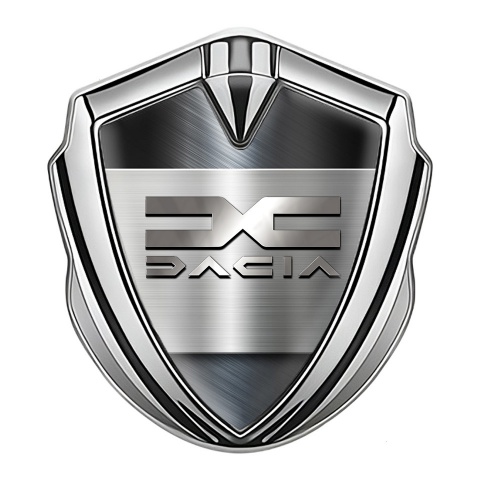 Dacia Emblem Abzeichen selbstklebend Silbertonfarbe Metall Design