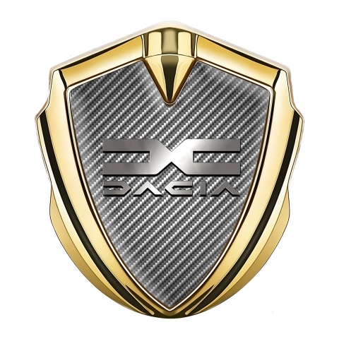 Dacia Emblem Auto Zeichen Goldtonfarbe Kohlenstoff Basis Version