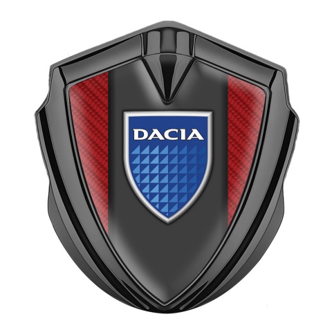 Dacia Selbstklebendes Metallaufkleber Emblem Graphit Tonfarbe Rote Kohlenstoff Blau Schild Logo Design