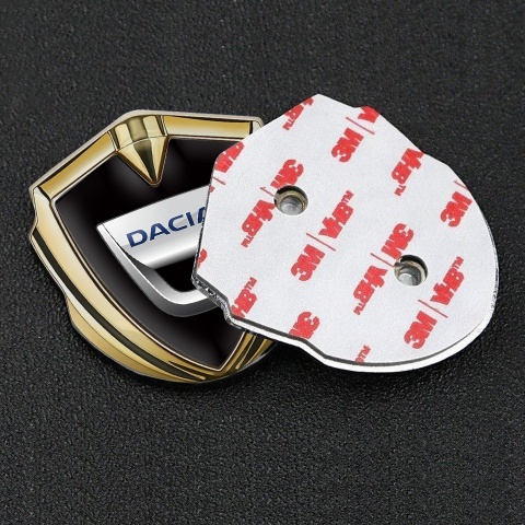 Dacia Emblem Aufkleber Autozubehor Goldtonfarbe Schwarz Basis mit Klassisch Logo