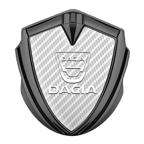 Dacia Emblem Auto Zeichen Graphit Tonfarbe Weiss Carbon Version