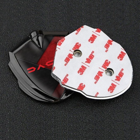 Dacia Emblem Auto Zeichen Graphit Tonfarbe Schwarz Rote Textur Design