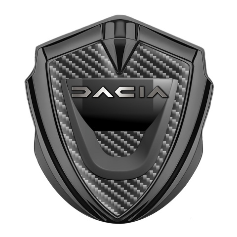 Dacia Emblem Aufkleber Autozubehor Graphit Tonfarbe Dunkles Carbon mit Graphit Logo Stil