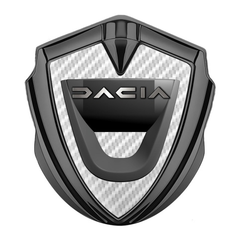 Dacia Emblem Logo Schriftzug Aufkleber Graphit Tonfarbe Weiss carbon Variante