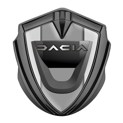 Dacia Abzeichen selbstklebend Graphit Tonfarbe Grau design mit Graphit logo