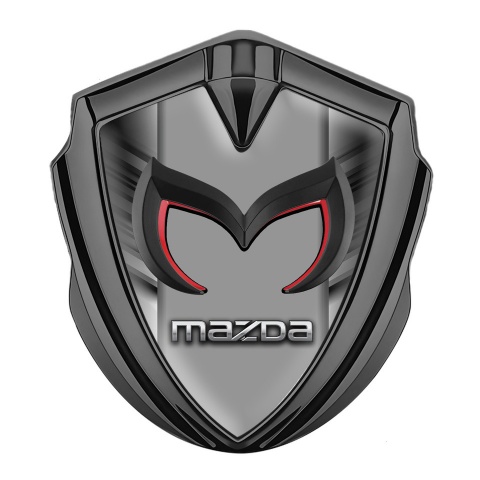 Mazda Emblem Aufkleber Autozubehor Graphit Tonfarbe mit Kratzeffekt und Graues Mittelteil