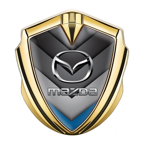 Mazda Emblem Aufkleber Autozubehor Goldtonfarbe mit V Fotm Basis Design