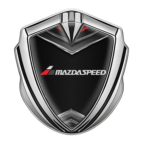 Mazda Speed Emblem Aufkleber Autozubehor Silbertonfarbe mit Schildeffekt mit Grau Logo