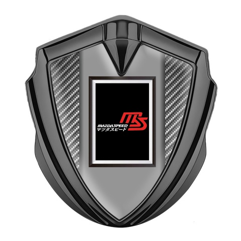 Mazda Speed Emblem Aufkleber Autozubehor Graphit Tonfarbe mit Hell Carbon und Rechteckiges Logo Design