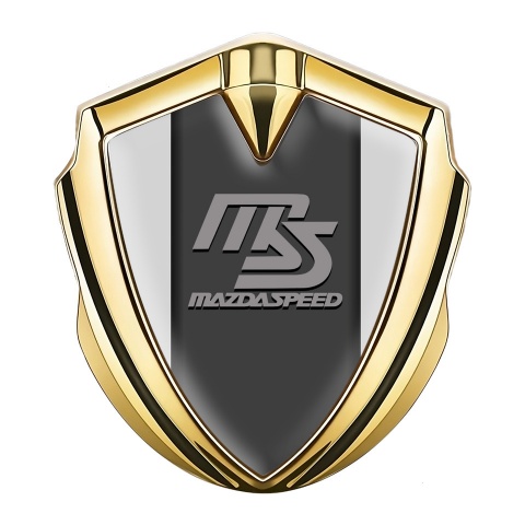 Mazda Speed Emblem Aufkleber Autozubehor Goldtonfarbe mit Grau Basis und Graphit Panel Logo