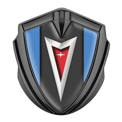 Pontiac Emblem Logo Schriftzug Aufkleber Graphit Tonfarbe Blau Logo Mit Graphit Panel Design