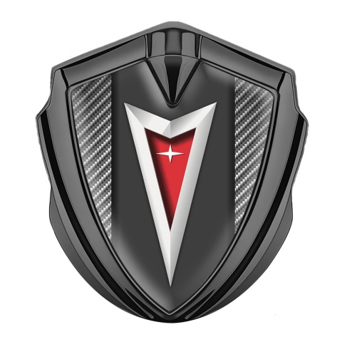 Pontiac Emblem Abzeichen Graphit Tonfarbe Grau Kohlenstoff mit Klassisch Logo Design