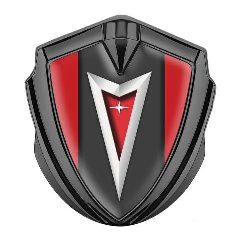 Pontiac Emblem Auto Zeichen Graphit Tonfarbe Rote Basis mit Klassisch Logo