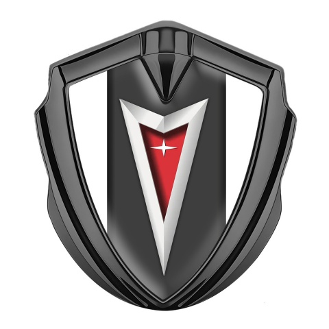 Pontiac Emblem Aufkleber Autozubehor Graphit Tonfarbe Weiss Basis mit Klassisch Logo