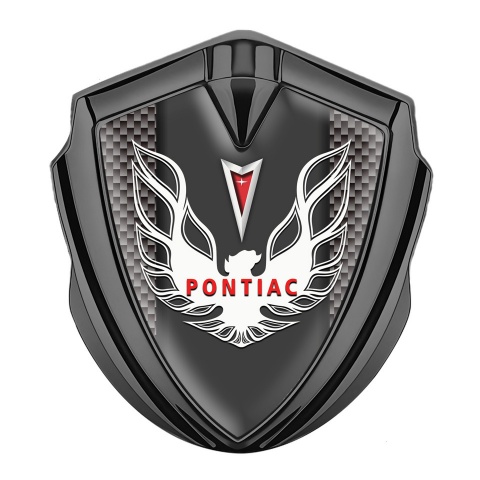 Pontiac Emblem Aufkleber Autozubehor Graphit Tonfarbe Mit Braun Carbon Design