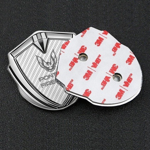 Pontiac Firebird Emblem Auto Zeichen Silbertonfarbe Weiss Carbon Version