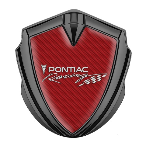 Pontiac Selbstklebendes Metallaufkleber Emblem Graphit Tonfarbe Rote Carbon Variante
