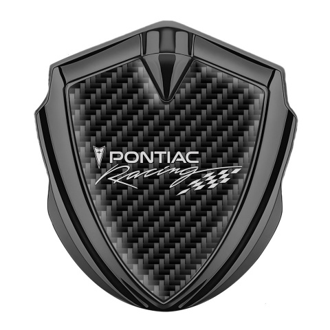 Pontiac Emblem Logo Schriftzug Aufkleber Graphit Tonfarbe Schwarz Kohlenstoff Variante