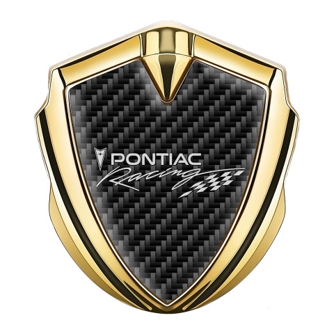 Pontiac Emblem Logo Schriftzug Aufkleber Goldtonfarbe Schwarz Kohlenstoff Variante