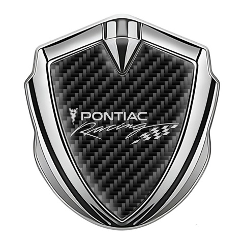 Pontiac Emblem Logo Schriftzug Aufkleber Silbertonfarbe Schwarz Kohlenstoff Variante