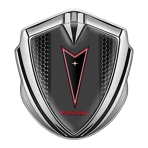 Pontiac Emblem Abzeichen Silbertonfarbe Perforierter Stahl Version