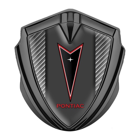 Pontiac Abzeichen selbstklebend Graphit Tonfarbe Grau Carbon Variante