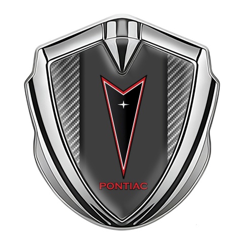 Pontiac Abzeichen selbstklebend Silbertonfarbe Grau Carbon Variante