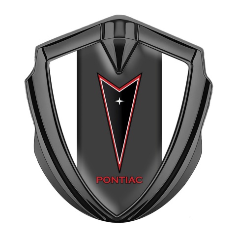 Pontiac Emblem Aufkleber Autozubehor Graphit Tonfarbe Weiss Hintergrund Mit Graphit Panel Rote Logo