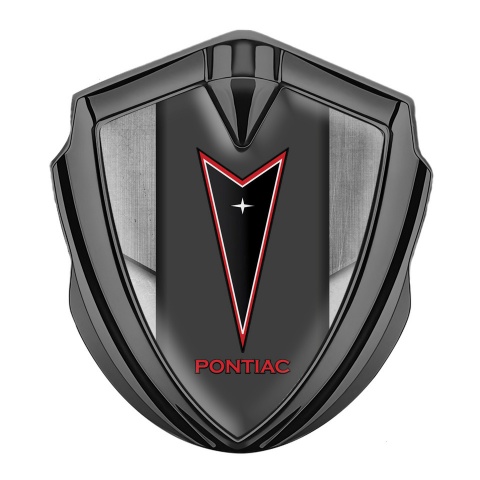 Pontiac Emblem Auto Zeichen Graphit Tonfarbe Asphaltbeschaffenheit Effekt mit rote Logo