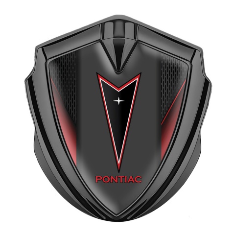 Pontiac Emblem Aufkleber Autozubehor Graphit Tonfarbe Rote Flugel Effekt