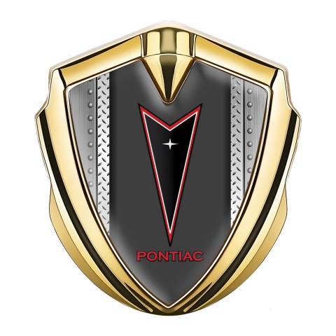Pontiac Emblem Aufkleber Autozubehor Goldtonfarbe Metall Rahmen Basis Design