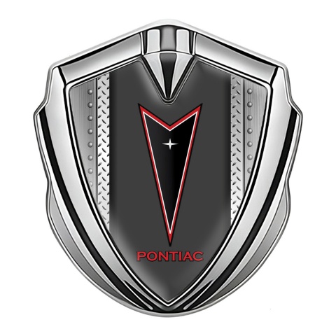 Pontiac Emblem Aufkleber Autozubehor Silbertonfarbe Metall Rahmen Basis Design