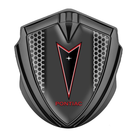 Pontiac Selbstklebendes Metallaufkleber Emblem Graphit Tonfarbe Stahlgewebe Design