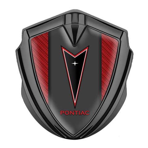 Pontiac Emblem Abzeichen Graphit Tonfarbe Rote Carbon Design
