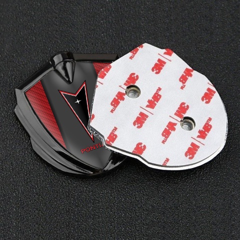Pontiac Emblem Abzeichen Graphit Tonfarbe Rote Carbon Design