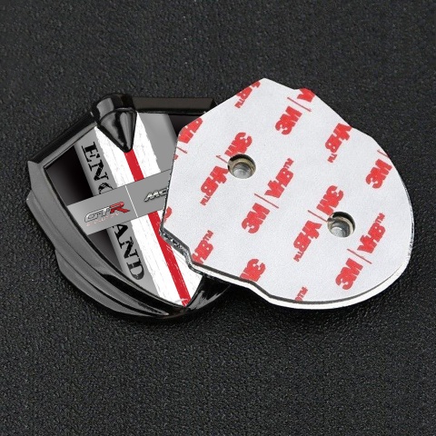 Mclaren GTR Emblem Abzeichen Graphit Tonfarbe Schwarz Basis England Logo