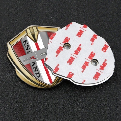 Mclaren Emblem Auto Zeichen Goldtonfarbe Rote Carbon GTR Logo Stil