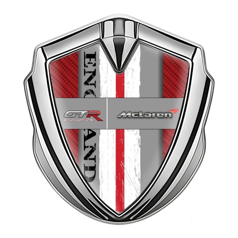 Mclaren Emblem Auto Zeichen Silbertonfarbe Rote Carbon GTR Logo Stil