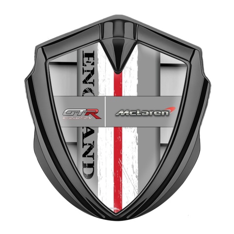 Mclaren GTR Emblem Logo Schriftzug Aufkleber Graphit Tonfarbe Auto Gitter Basis England Stil Logo