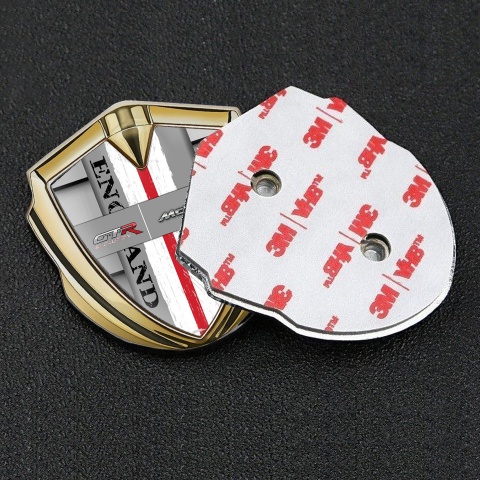 Mclaren GTR Emblem Logo Schriftzug Aufkleber Goldtonfarbe Auto Gitter Basis England Stil Logo