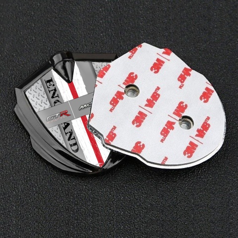 Mclaren GTR Selbstklebendes Metallaufkleber Emblem Graphit Tonfarbe Metallboden Design England Logo