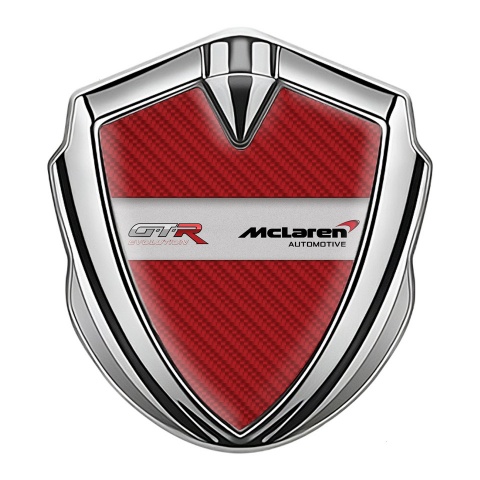 Mclaren GTR Emblem Aufkleber Autozubehor Silbertonfarbe Rote Kohlenstoff Design
